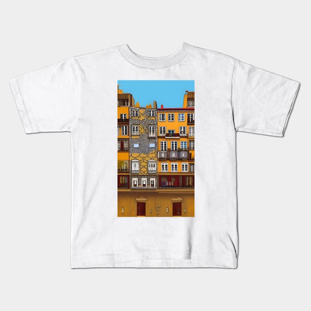 Porto Painting Kids T-Shirt by MrWho Design